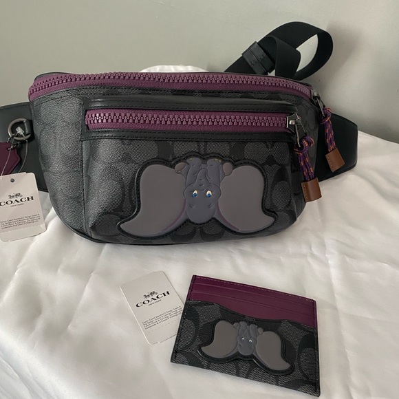 Disney X Coach limited edition Dumbo belt bag with matching card holder - Picture 2 of 9